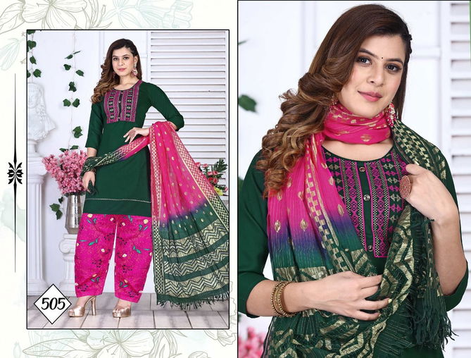 Riyaa Levisa 1 Rayon Designer Fancy Wear Ready Made Suit Collection